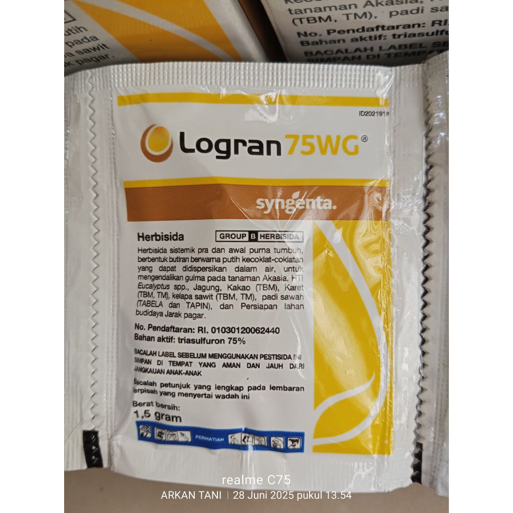HERBISIDA LOGRAN 75 WG 1,5 GRAM - SYNGENTA