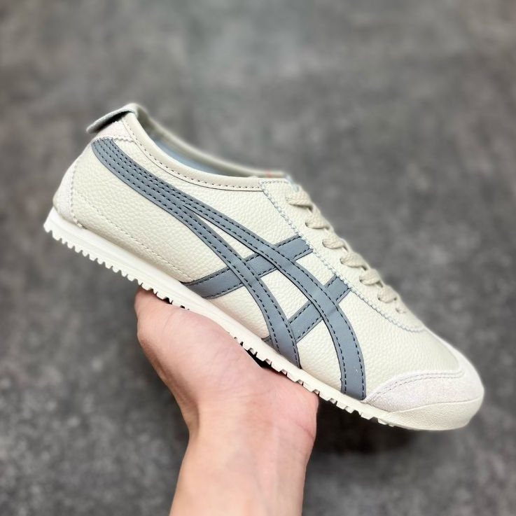 ONlTSUKA TlGER Mexico66 SEPATU ONlTSUKA TlGER Mexico66 Cream Grey Free Paperbag Mexico66 Cream Grey 