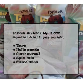 

Paket Snack Ulang Tahun / Paket Snack Rp 5.000,- / Pouch Hampers Mini / Bingkisan Ulang tahun / Paket Snack Ulang Tahun Anak / Paket snack