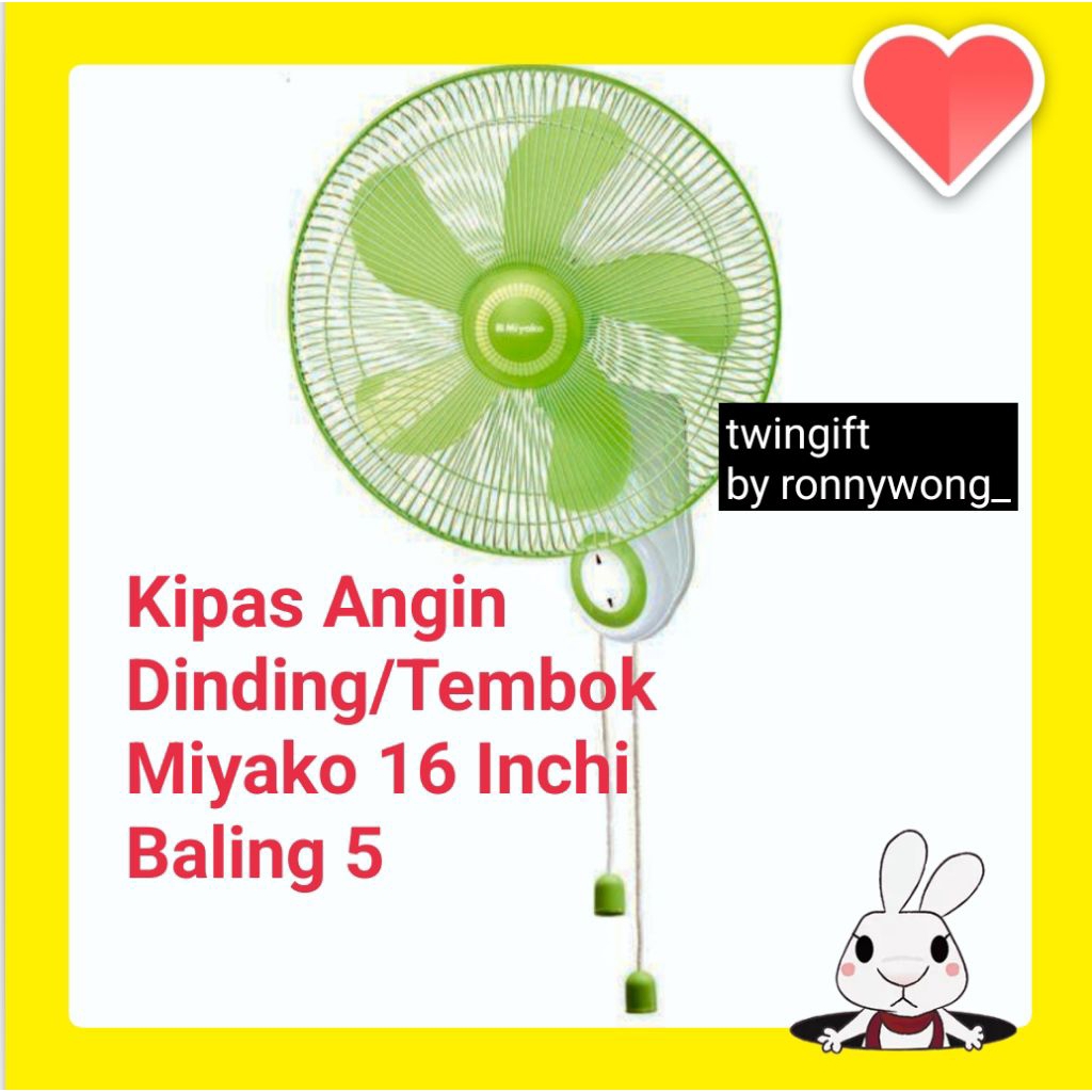 kipas angin dinding/tembok, miyako 1662
