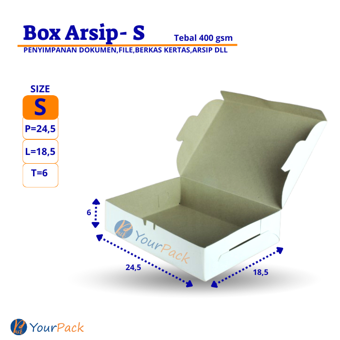 

Box Arsip / Dus Arsip / Box File Ukuran S