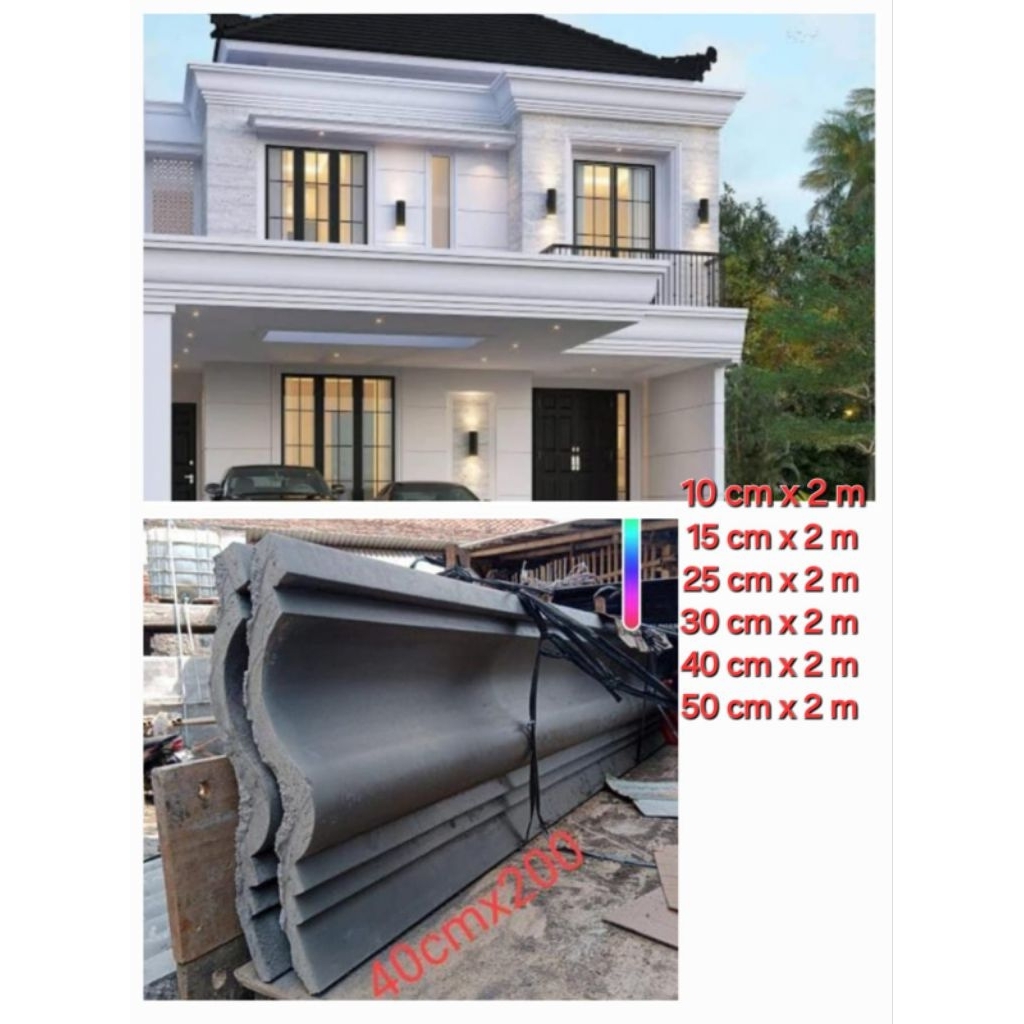 lisplang beton minimalis 30 cm x 200 cm