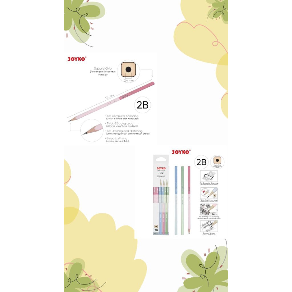 

PENSIL JOYKO P-8129 KOTAK 2B (12pc)