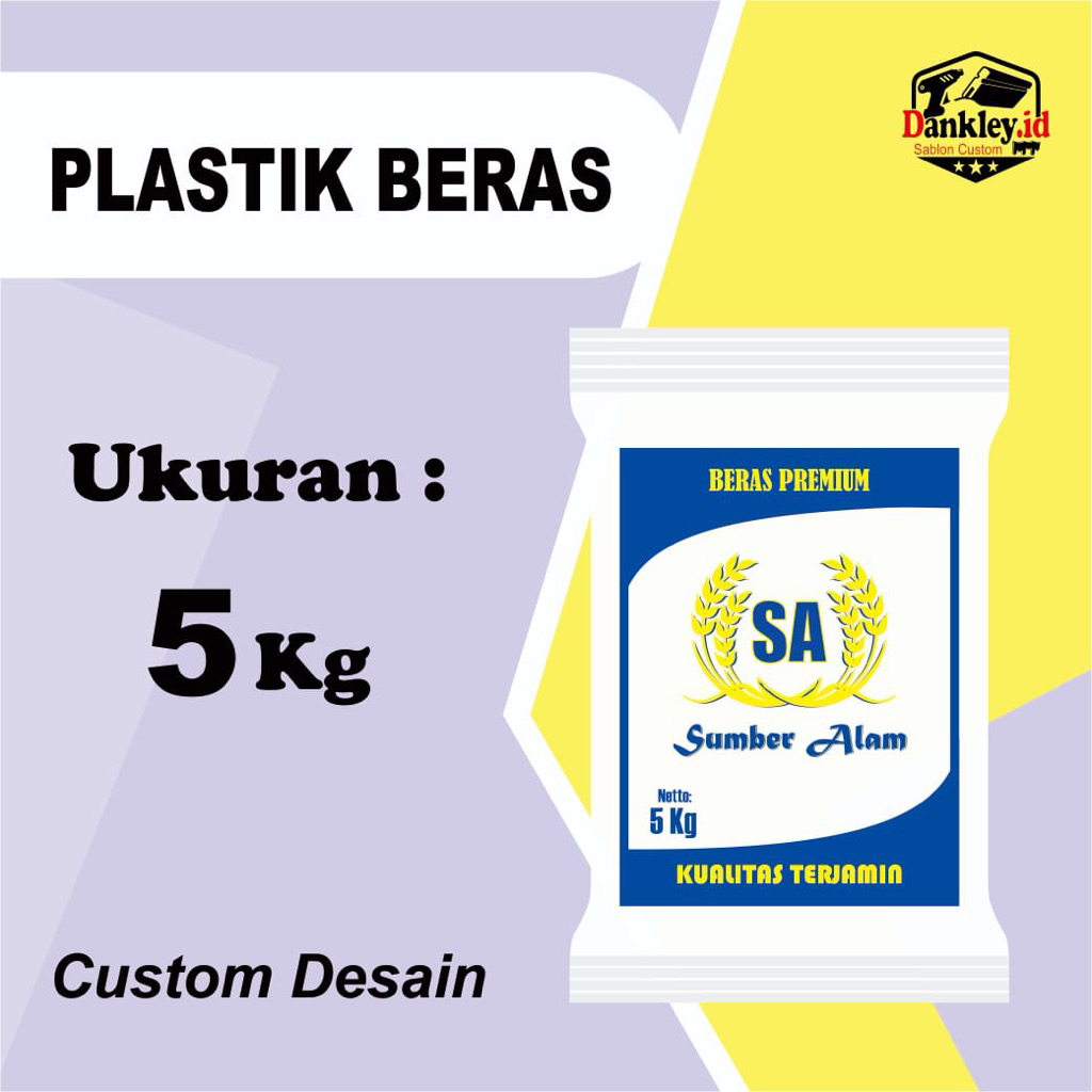 Sablon Plastik Beras 5 Kg Custom