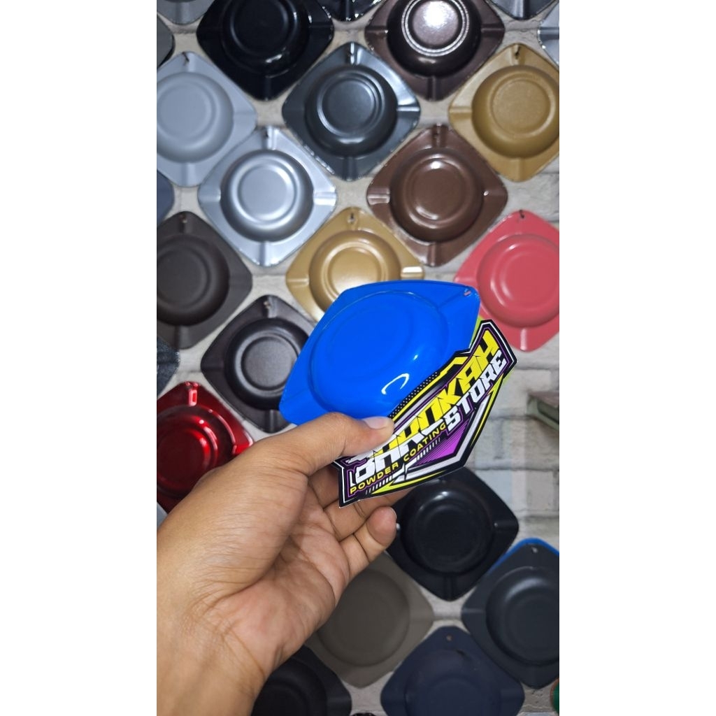 powder coating cat bubuk azzure blue