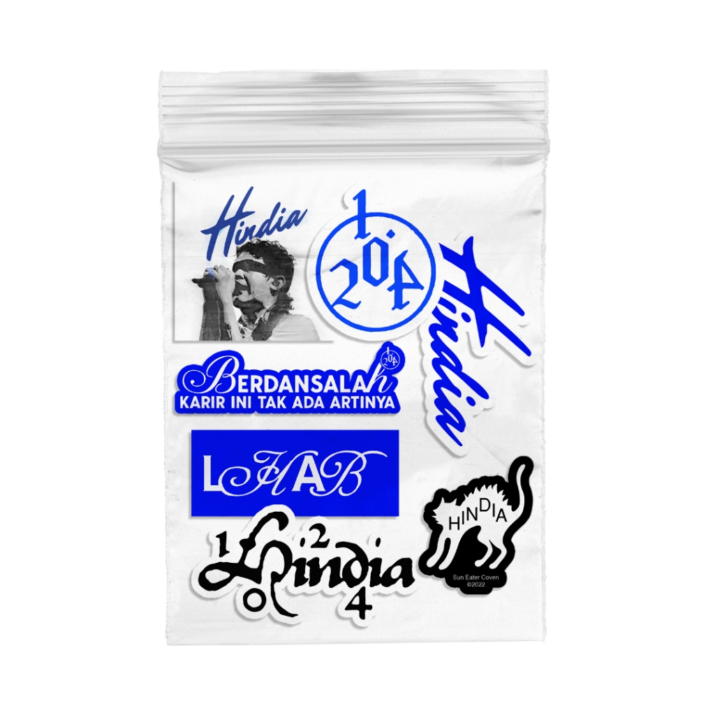 Hindia - Sticker Pack Vol 2 | Stiker Band | Sticker Vinyl | Stiker Helm | Stiker Tumbler | Stiker Hi