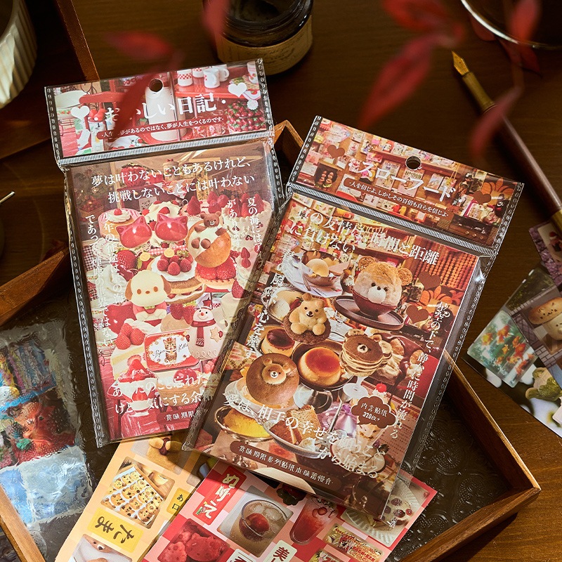 

[JUNE] Sticker Book Japan Old Town Foodie Vibes Isi 20 Lembar Cute Japanese Sticker Book Dekorasi Journal Buku Harian Juminocore