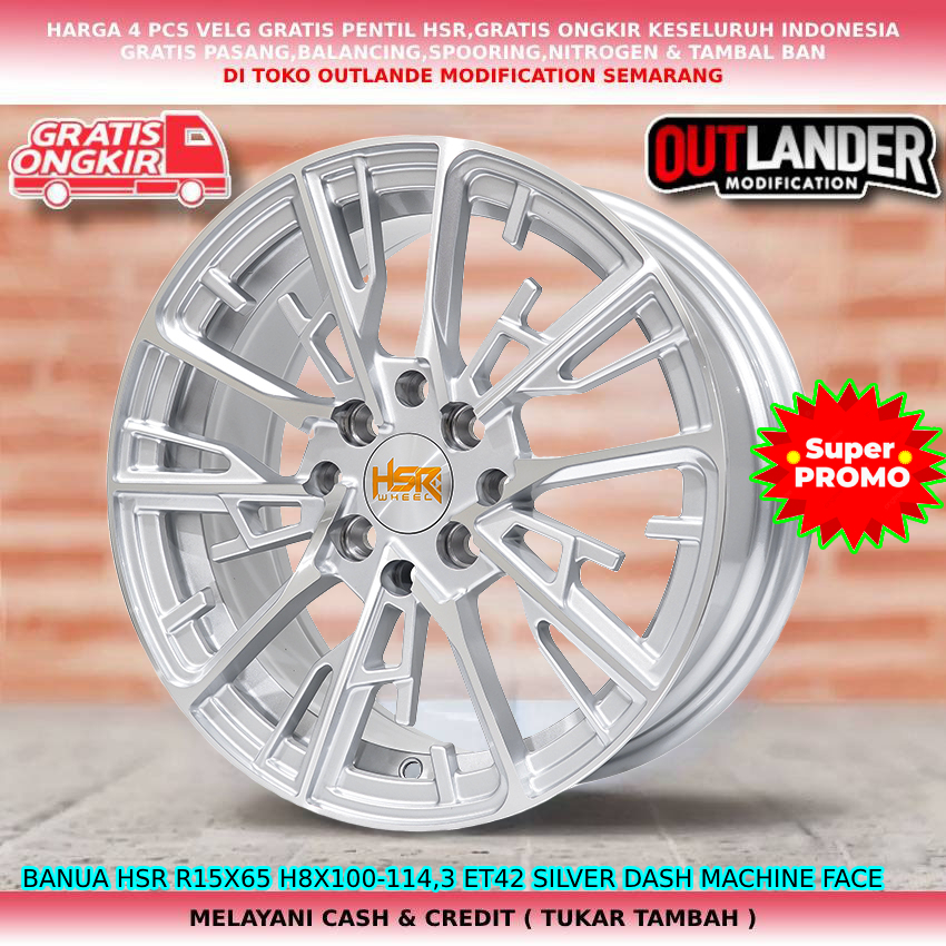 velg racing r15velg mobil Yaris Aveo Sigra Datsun Go Brio City Freed Ferio dll hsr banua r15