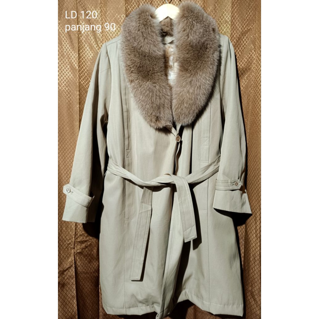 long coat bulu rubah fur fox coat long coat bulu asli long coat bulas long coat kerah bulu long coat