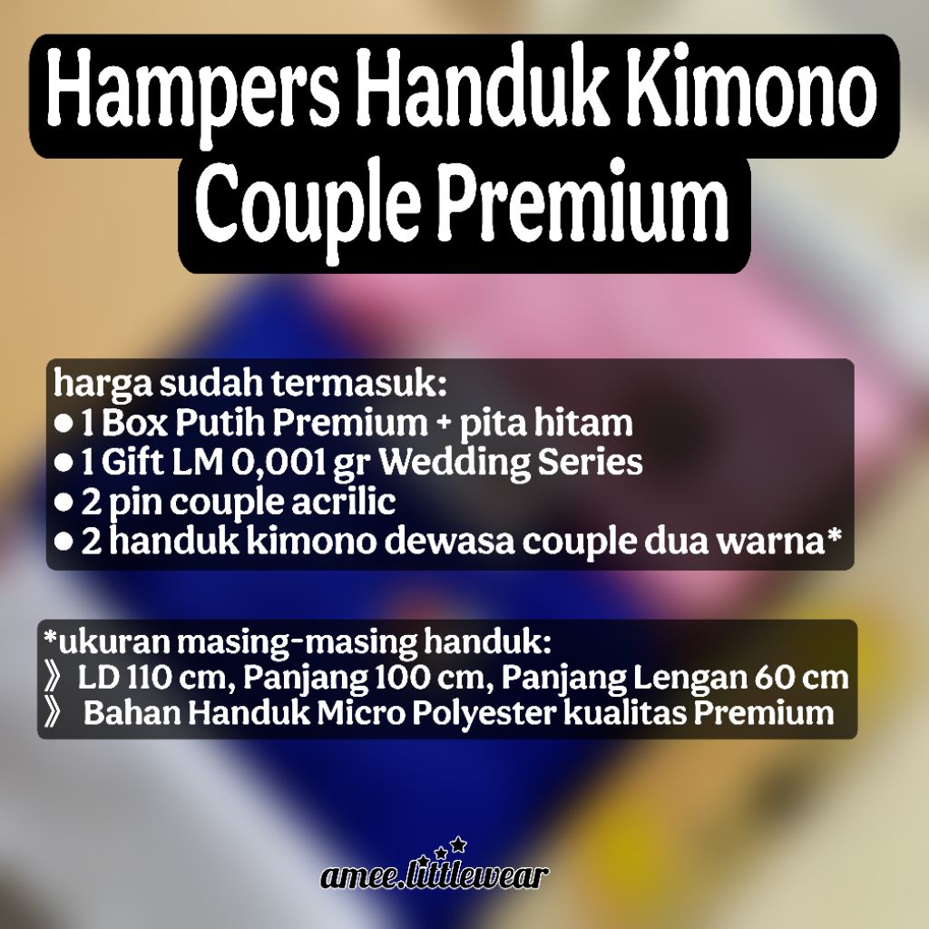 Tivana Home [Siap Kirim] Hampers Handuk Kimono Premium Wedding Handuk Couple Wedding