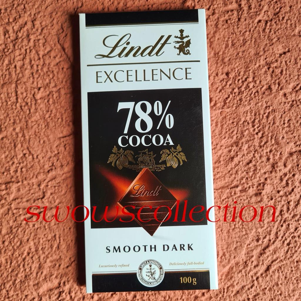 

LINDT EXCELLENCE 78% COCOA SMOOTH DARK CHOCOLATE COKLAT COKELAT
