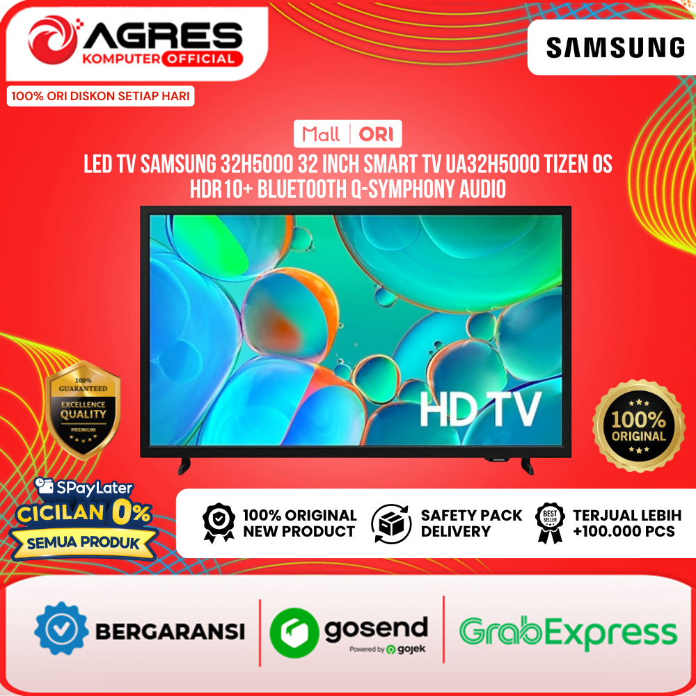 LED TV SAMSUNG 32H5000 32 INCH SMART TV LS32H5000 TIZEN OS HDR10+ BLUETOOTH Q-SYMPHONY AUDIO