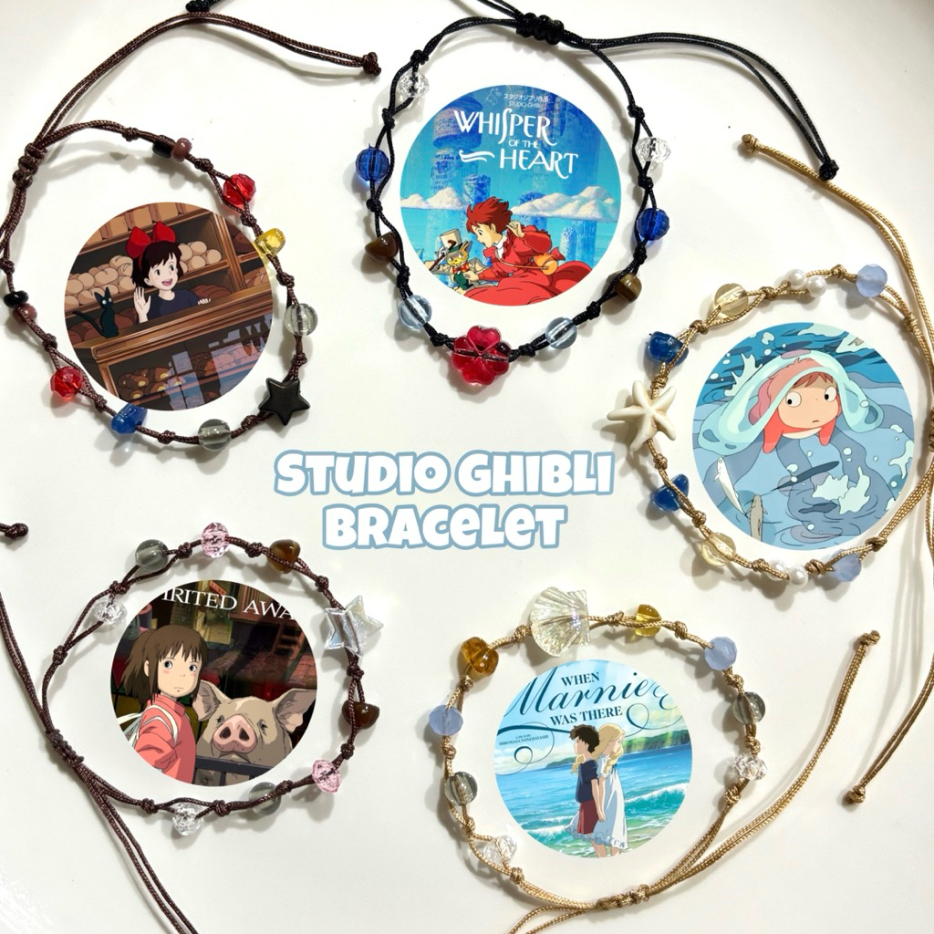 Studio Ghibli Bracelet / Gelang Tali Manik Serut Studio Ghibli