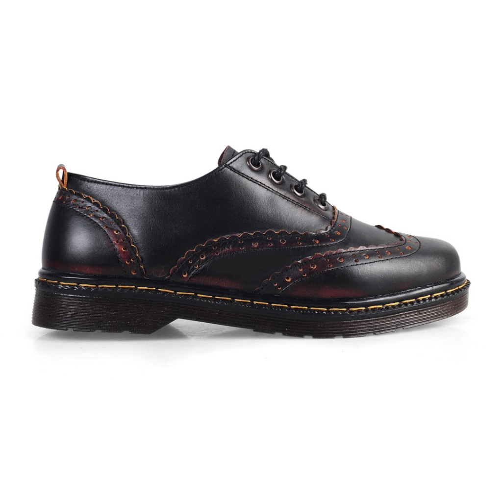 AZCOST - Sepatu Boots Pria Wingtip Burgundy