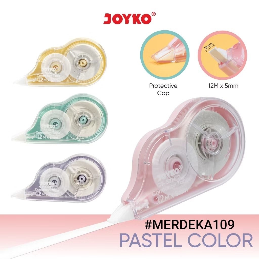 

Pita koreksi correction tape joyko CT-522PTL Tip-x 12 M x 5 mm Tipe X Pita