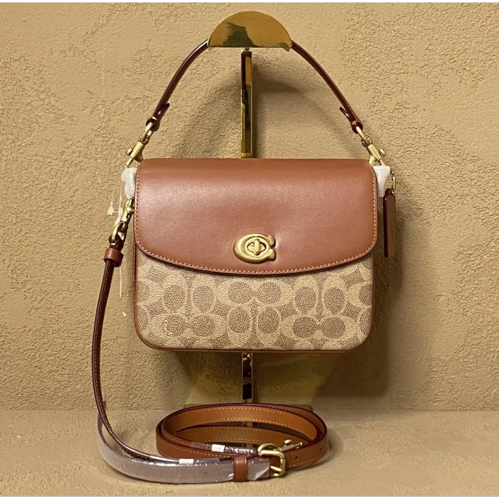 Coach Cassie 19 Crossbody Signature Tan Rust Caramel
