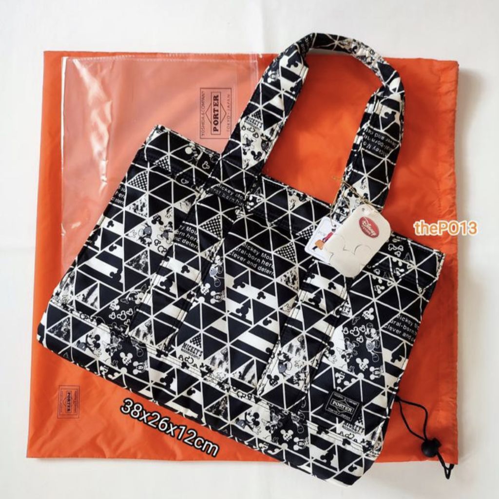 PORTER YOSHIDA X DISNEY MICKEY MONOCHROME TOTE BAG AUTHENTIC 100% BNWT