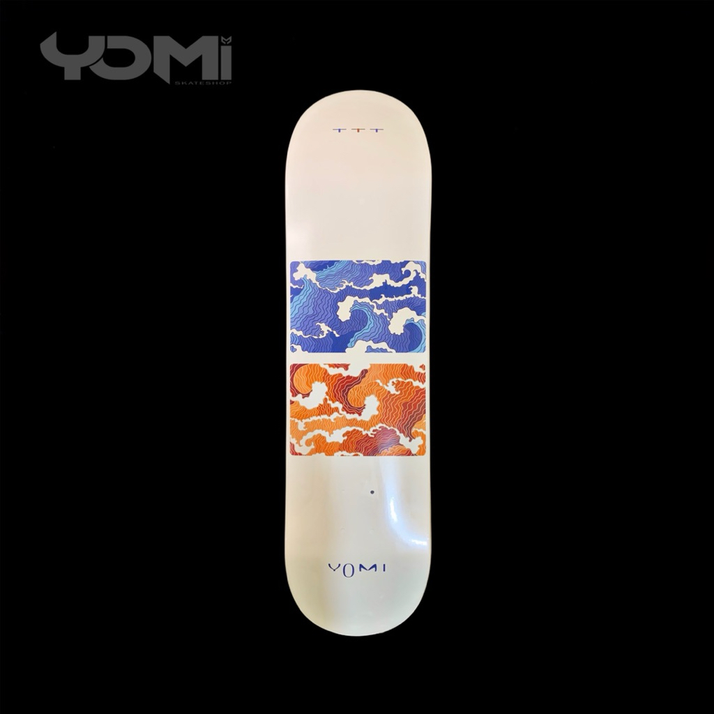 YOMI Skateboard Deck Element White Series ukuran 8.0 dan 8.25 | Papan Skateboard
