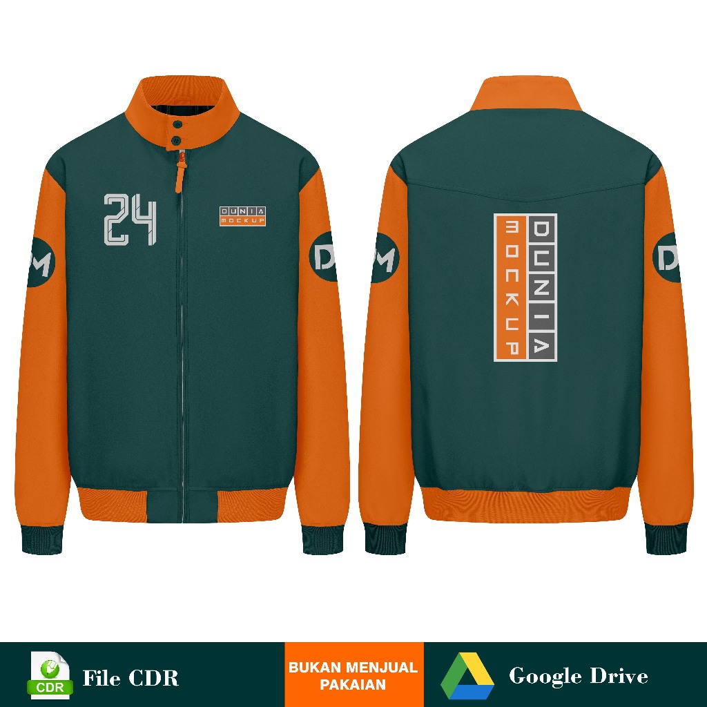 Mockup Jaket Harrington - CDR