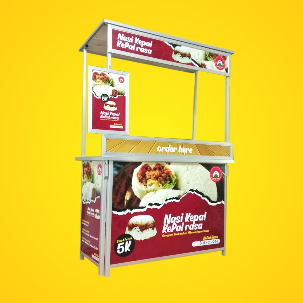 Booth Portable / Gerobak Lipat / Meja Lipat / Event Desk / Stand Jualan - Alumunium