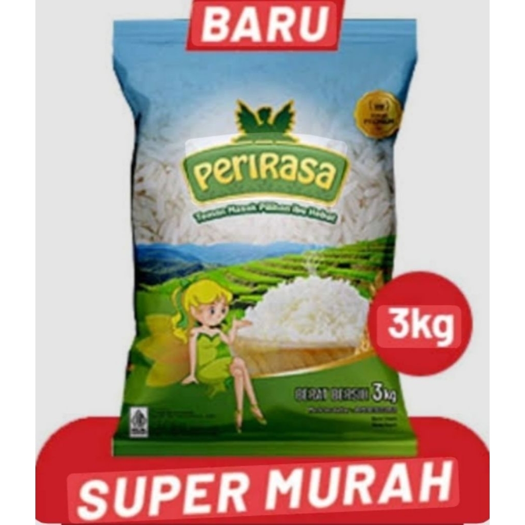 

Perirasa Beras kemasan plastik biru 3 kg