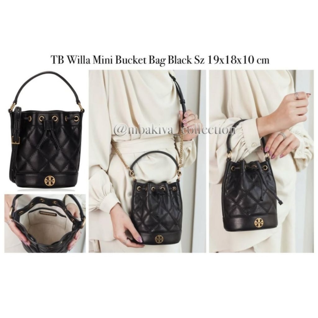TB Willa Mini Bucket Bag Black