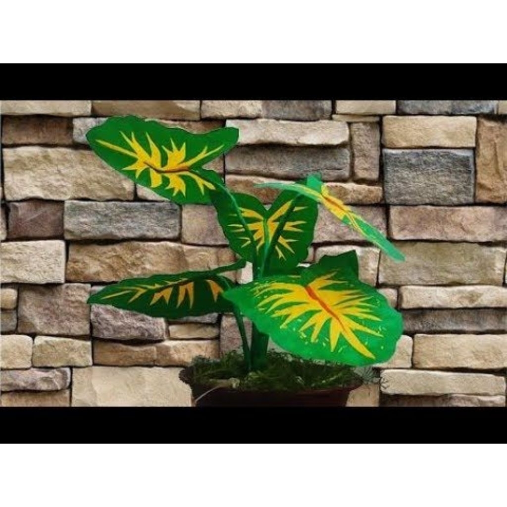 kerajinan tangan daun talas dr plastik kresek