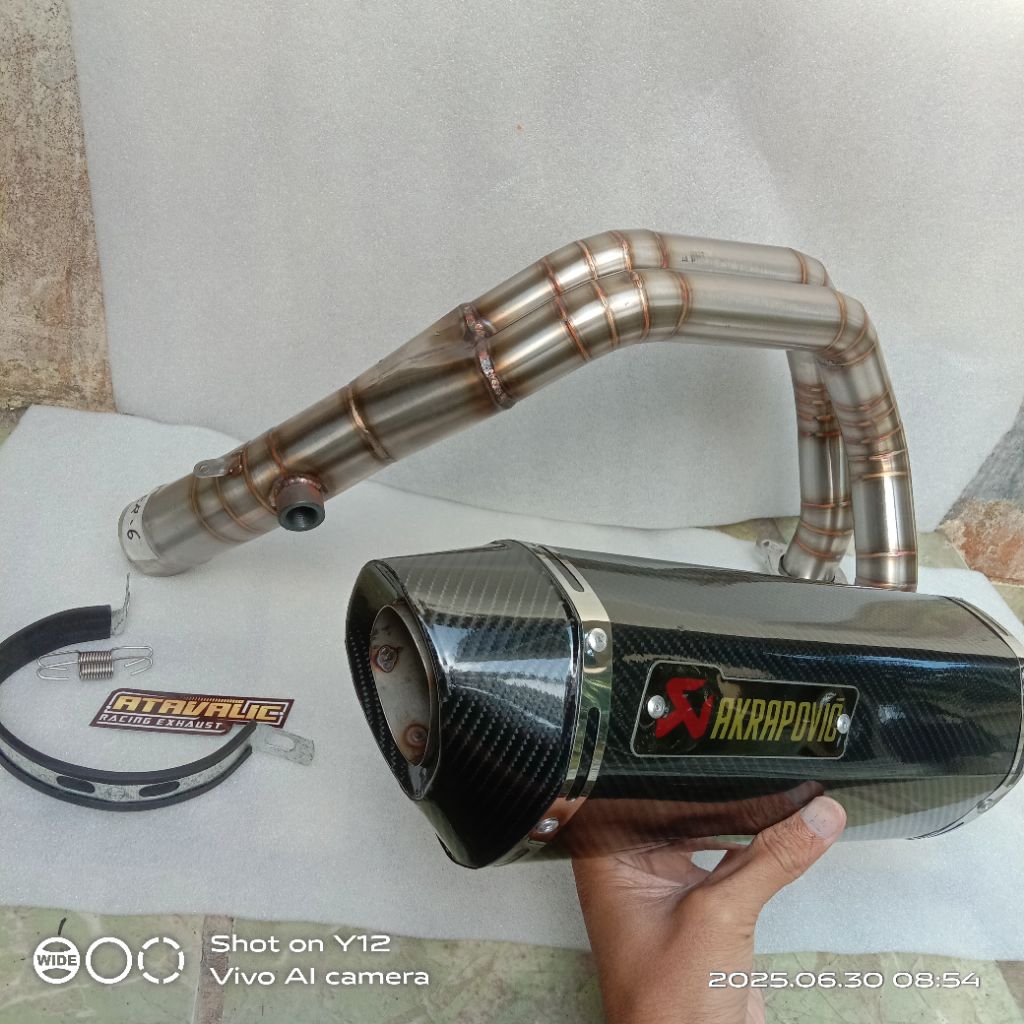 Exhaust Akrapovic Karbon full system PNP Kawasaki ER6N er6f Er6 eksoz