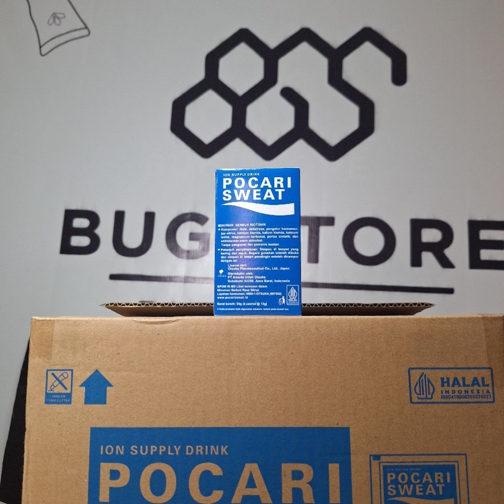 

Minuman Isotonik Minuman Olahraga Pocari Sweat Bubuk Sachet 13 g - 1 box isi 5 Sachet