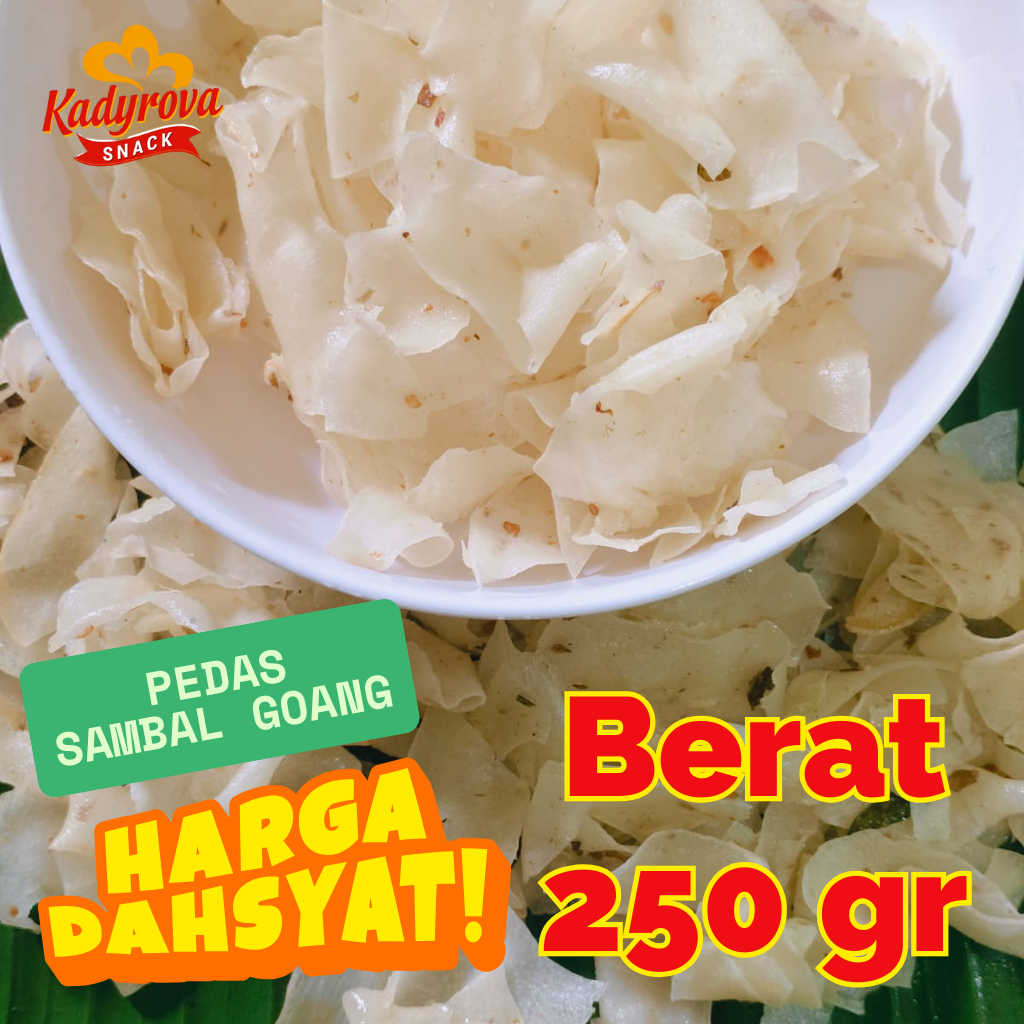 

Keripik Singkong Pedas Sambal Goang Original Berat 250 gram Termurah Berkualitas