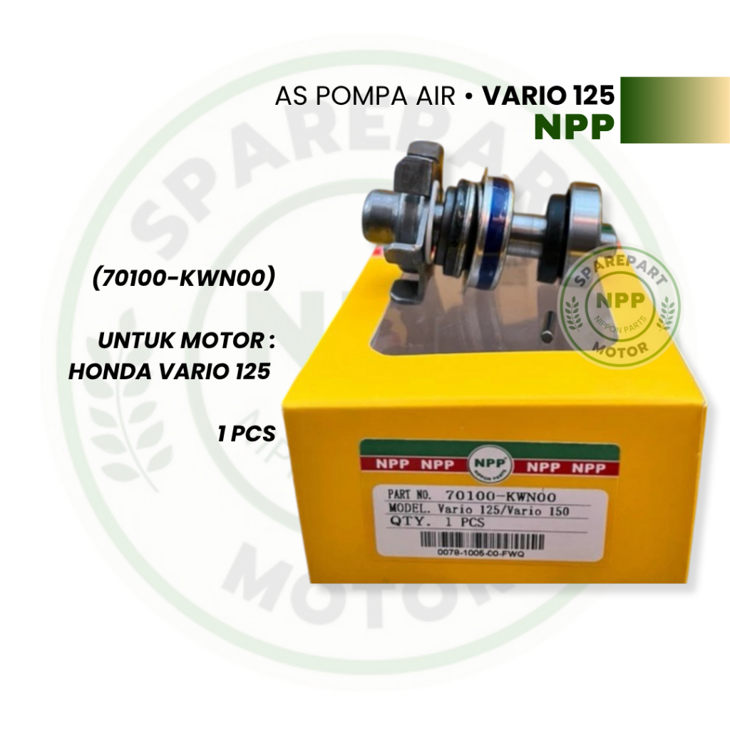 As Water Pump Vario 125 NPP || As Pompa Air Radiator Honda Vario 125 Merk NPP