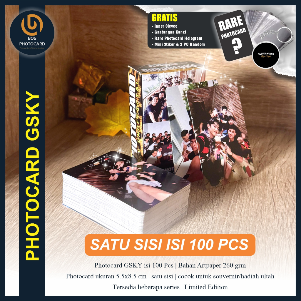 " Photocard GSKY (GWSM, Srotop TV, Kusumawara, y2K Crew" isi 100 Pcs (Unofficial/Fanmade)