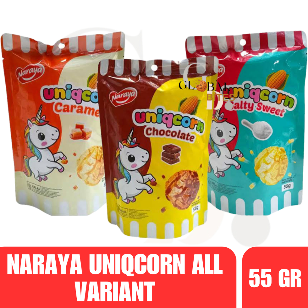

Naraya Uniqcorn Caramel Chocolate Salty Sweet 55gr Naraya Popcorn Aneka Rasa
