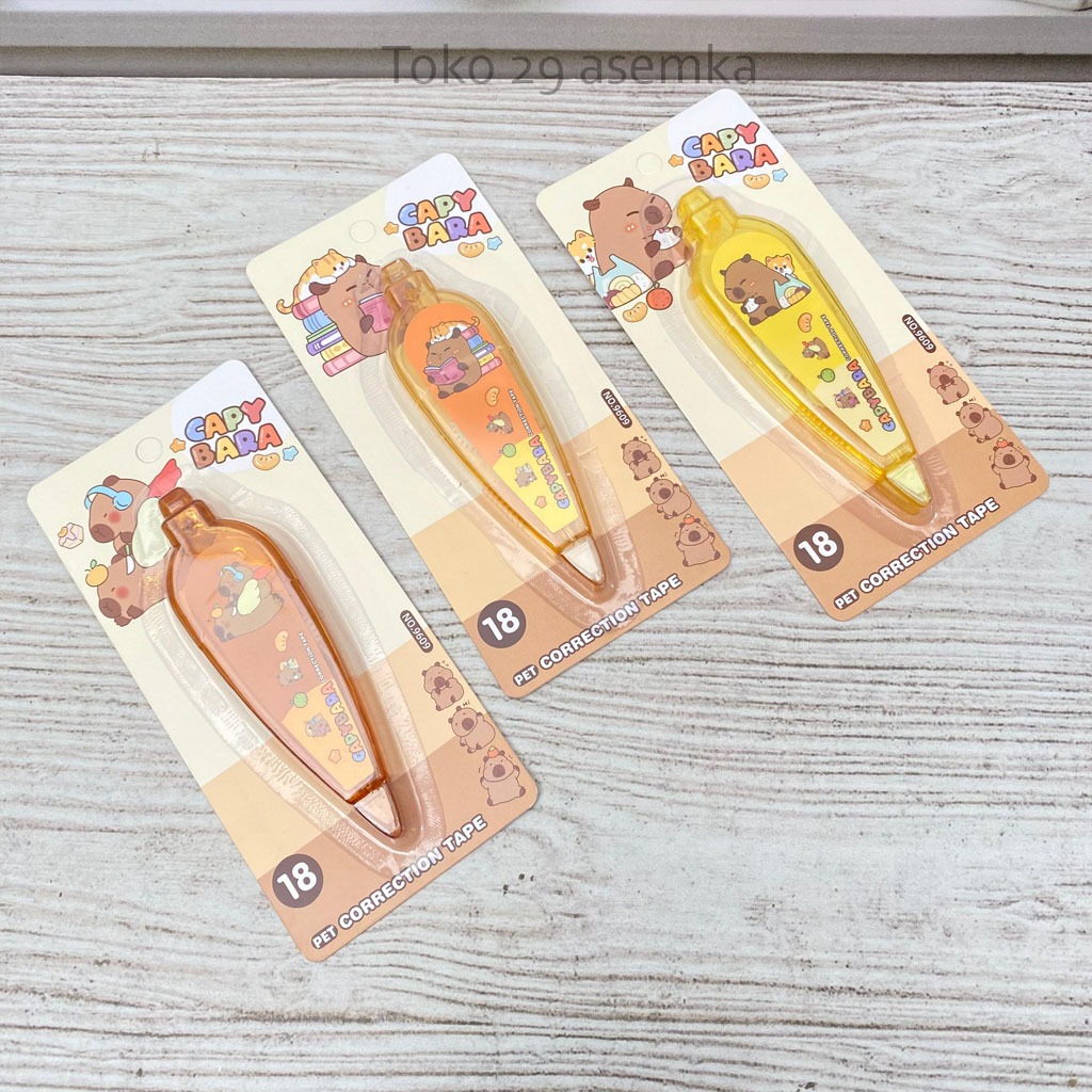 

CORRECTION TAPE CETEK PANJANG CAPYBARA NO.9609 CT-1969 LUCU UNIK ALAT TULIS PERLENGKAPAN SEKOLAH