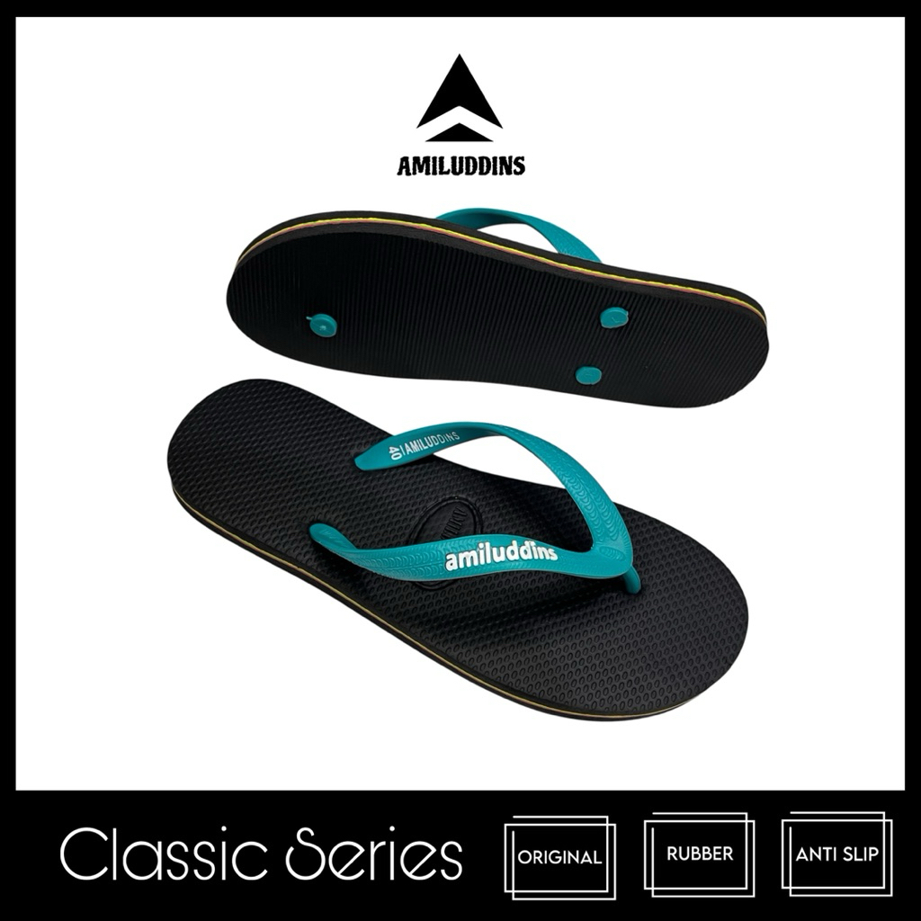 AMILUDDINS Classic 38-43 Sandal Jepit Karet Pria Wanita Casual Emboss bukan fipper bukan swallow ht