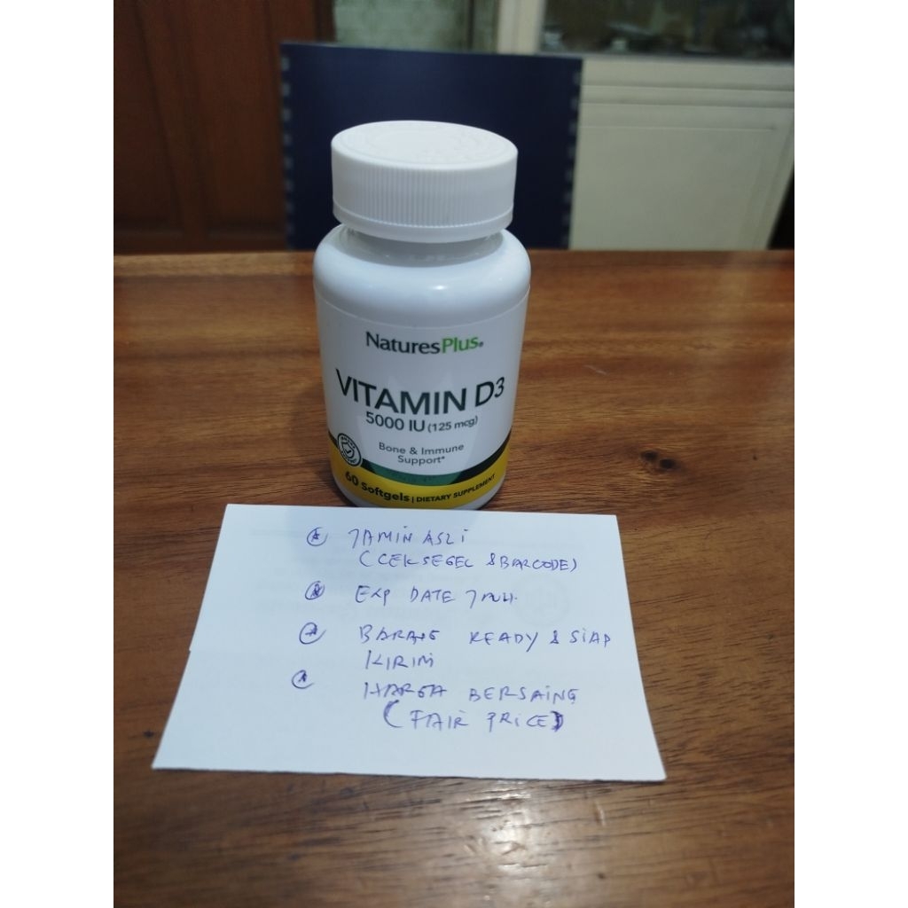 natures plus vitamin d3 5000 iu(125 mcg) 60 softgels immune support