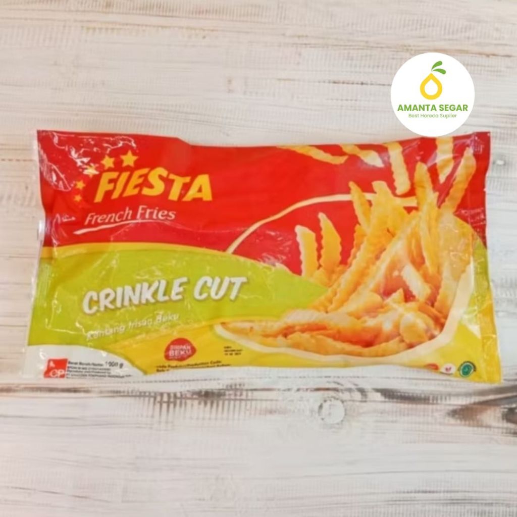

Kentang Goreng French Fries Fiesta Crinkle Cut Kentang Iris Bergerigi Beku Berat Kemasan 1kg Halal Terlaris Hemat Berkualitas Terjangkau