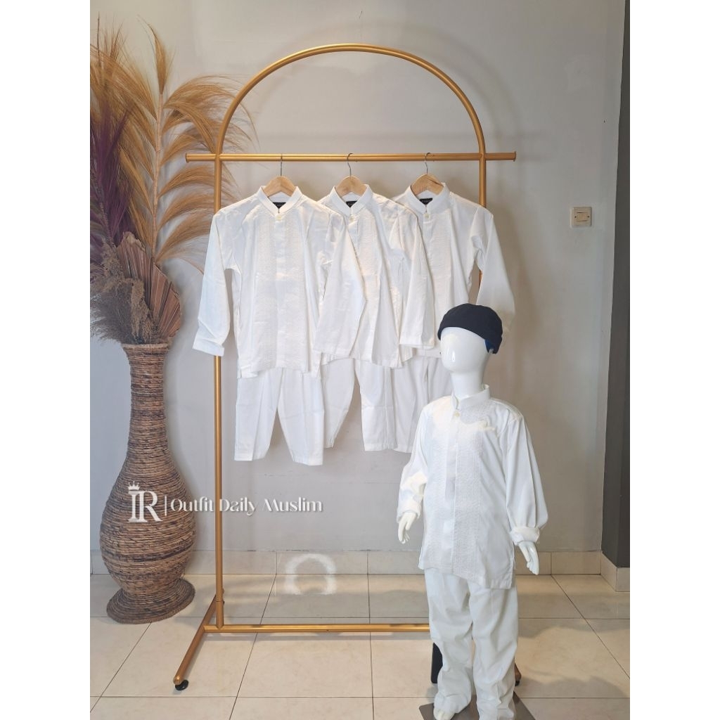 BAJU KOKO SET CELANA ANAK LENGAN PANJANG BY LUTHFI/ KOKO PUTIH ANAK/ KOKO ANAK COWOK/ KOKO SET CELAN