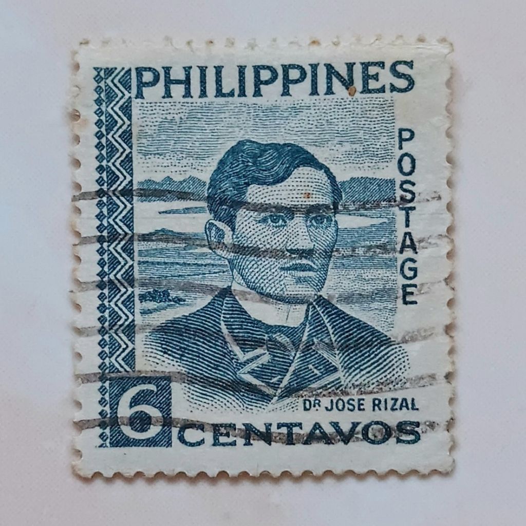 

(AD) Perangko Filipina 1959 José Rizal (1861-1896) 6 centavo Used