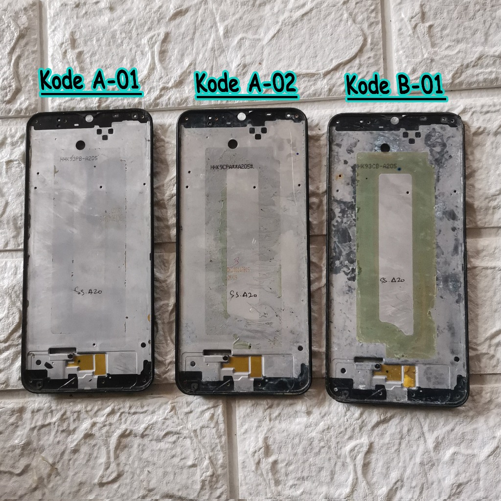 Frame Samsung A20 - A205F Tatakan LCD Original Copotan - Dudukan Layar HP