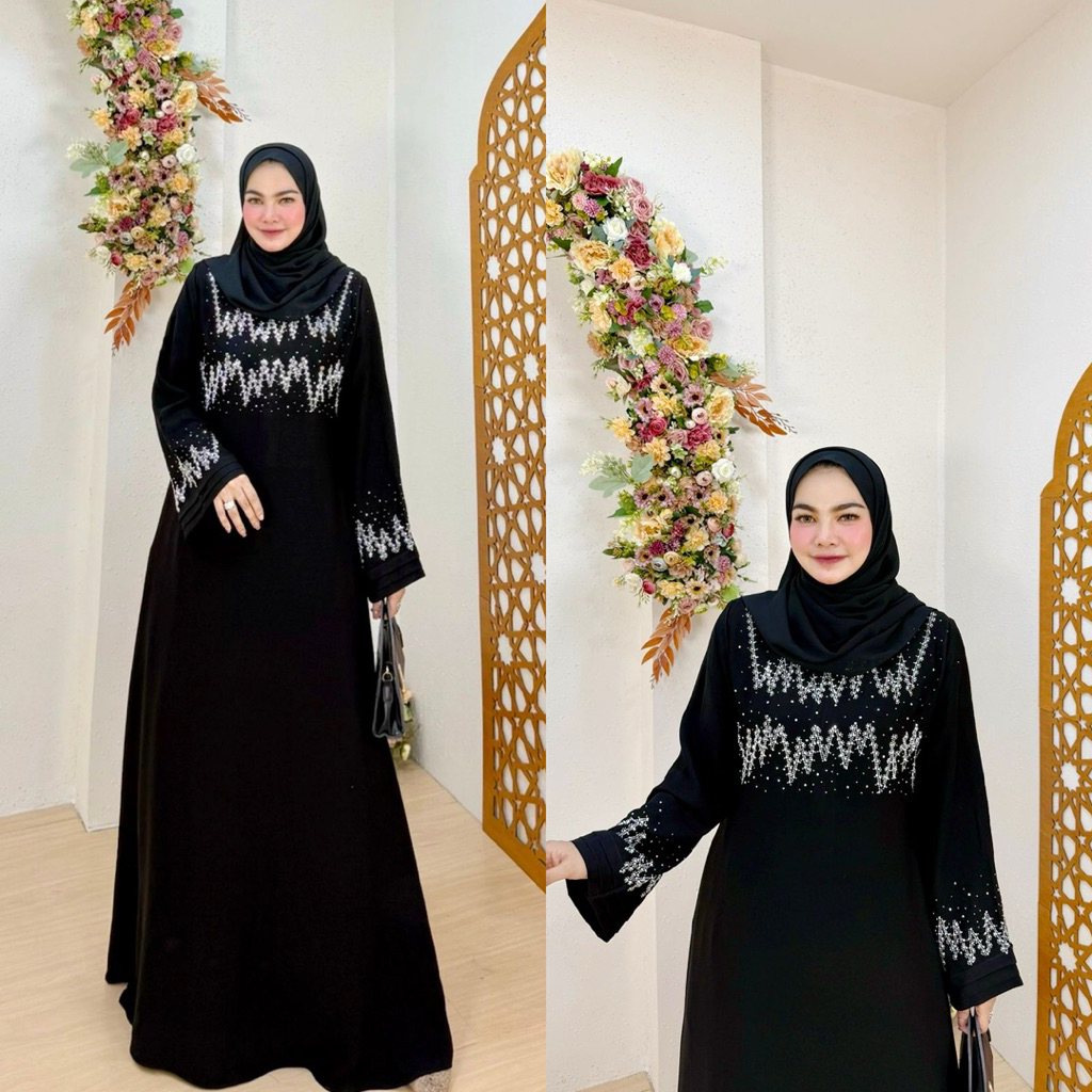 AISHA DRESS BY POPPY SYARI(original) set kekinian /set terbaru /cod / gratis ongkir