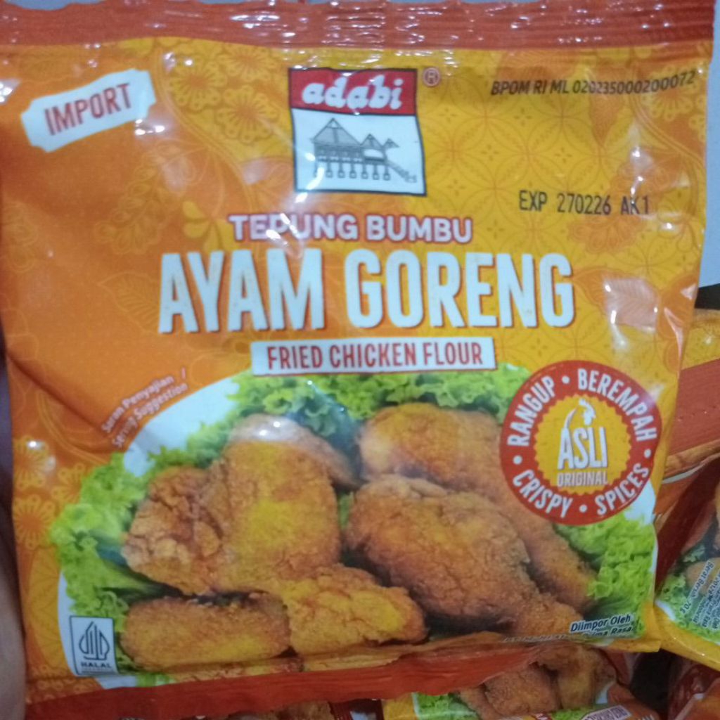 

Adabi tepung ayam goreng 150gr