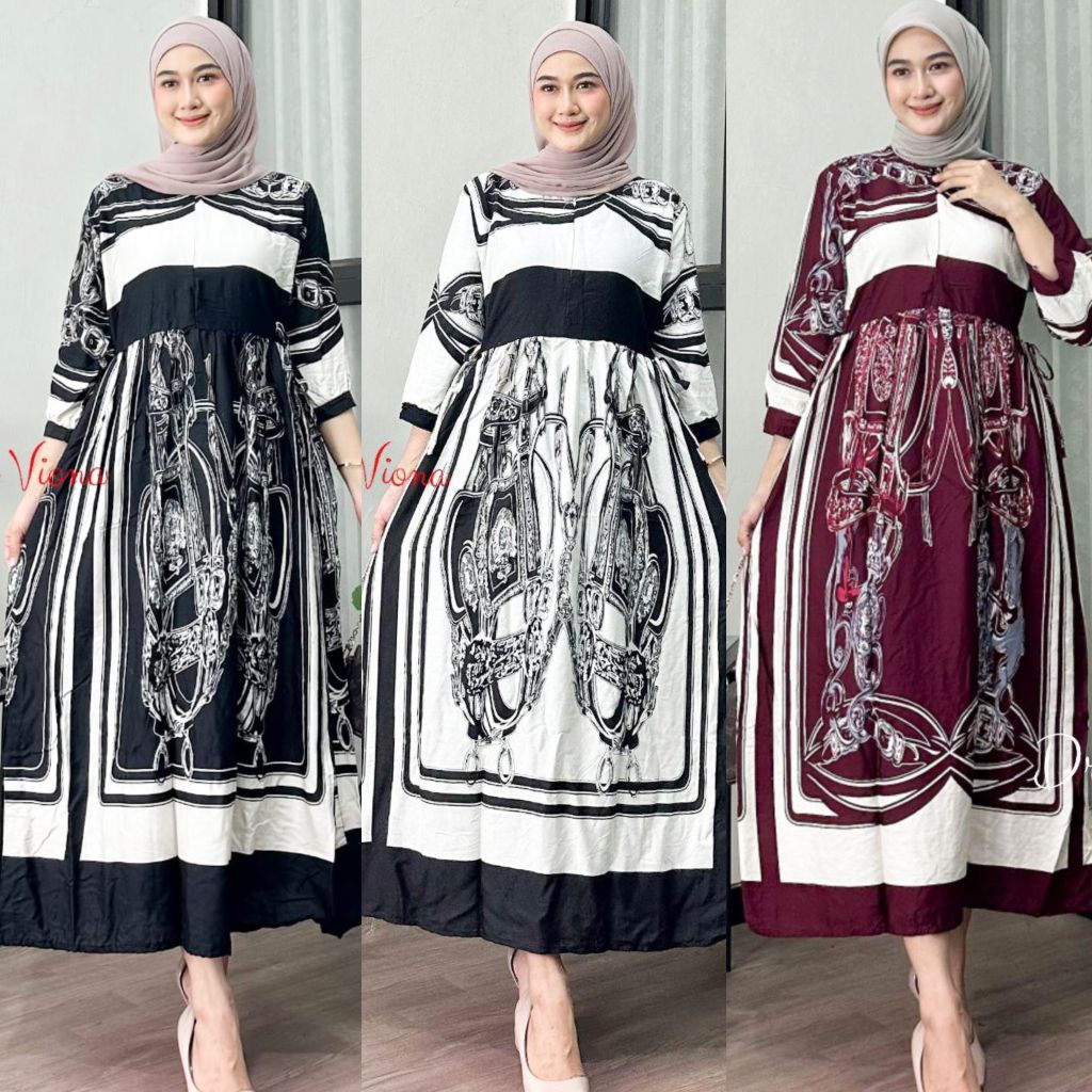 Midi Dress Motif/ midi motif viral/midi dress bestseller