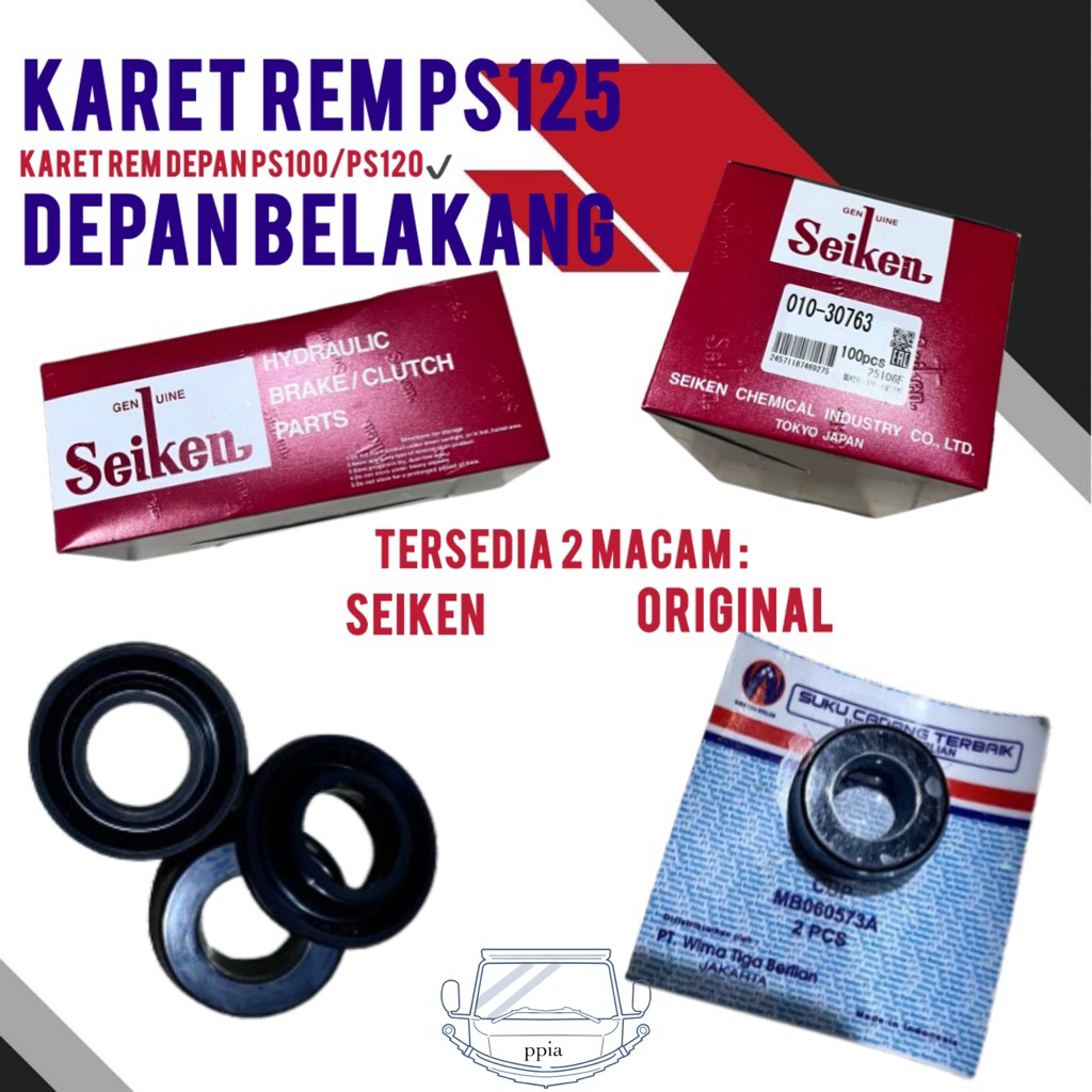 Karet rem 30253 Jepang seiken Seal rem 30253 seiken Jepang Karet rem depan jepang asli Karet rem dep