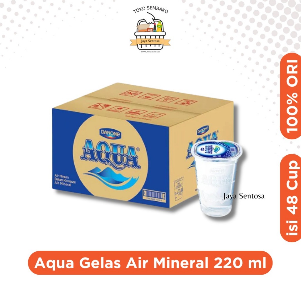 

Aqua Air Mineral Cube 220ml 1 Kardus, Aqua Gelas 220ml 1 Kardus (Instant Only)