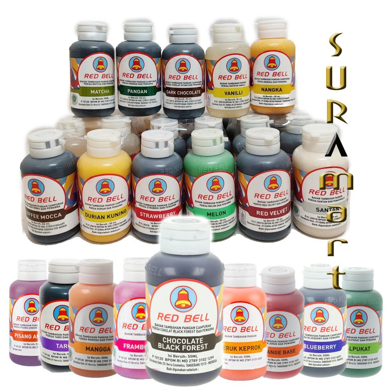 

(55 ml) REDBELL PASTA Aneka Varian Rasa (PERISA & PEWARNA) Rasa Aroma Buah dan Warna