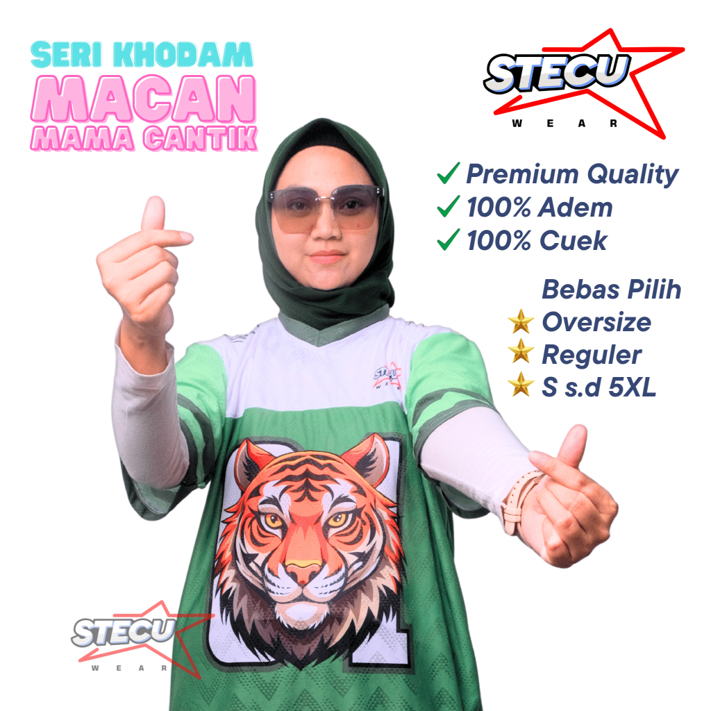 STECU | 01 | MACAN MAMA CANTIK | Seri Khodam | NUMBER SERIES | Jersey | Oversize | Boxy Fit | Dry Fi