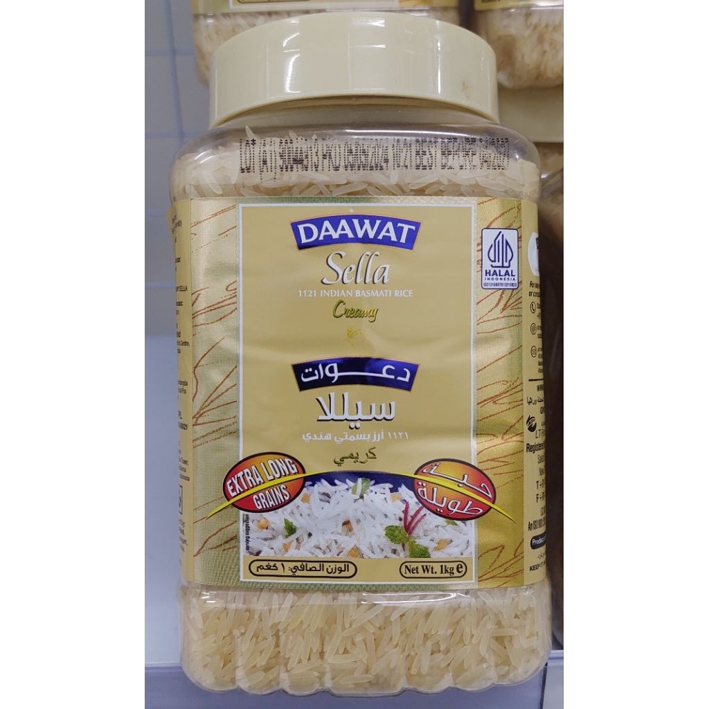 

Beras Basmati Daawat Sella Creamy 1 kg Exp Apr 2027