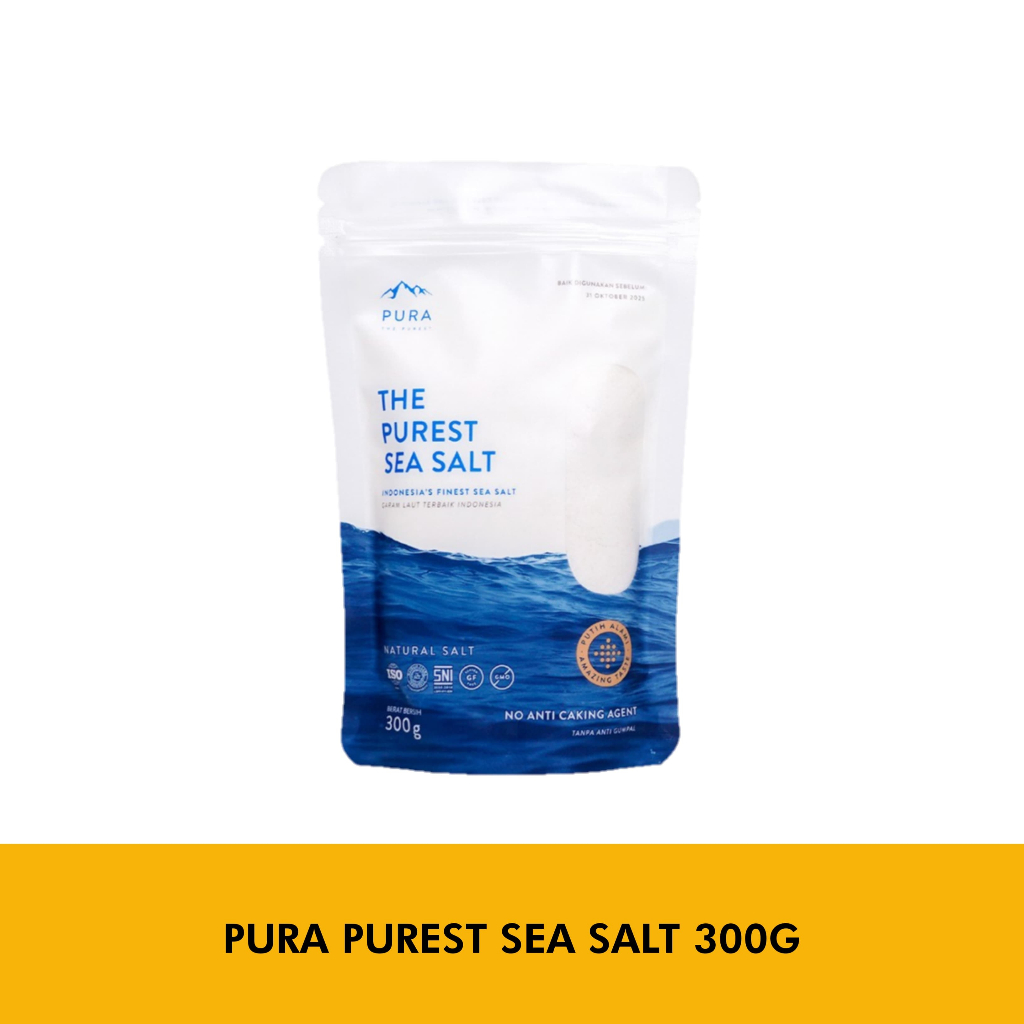 

PURA PUREST SEA SALT 300G | GARAM LAUT ORGANIK PURA 300G