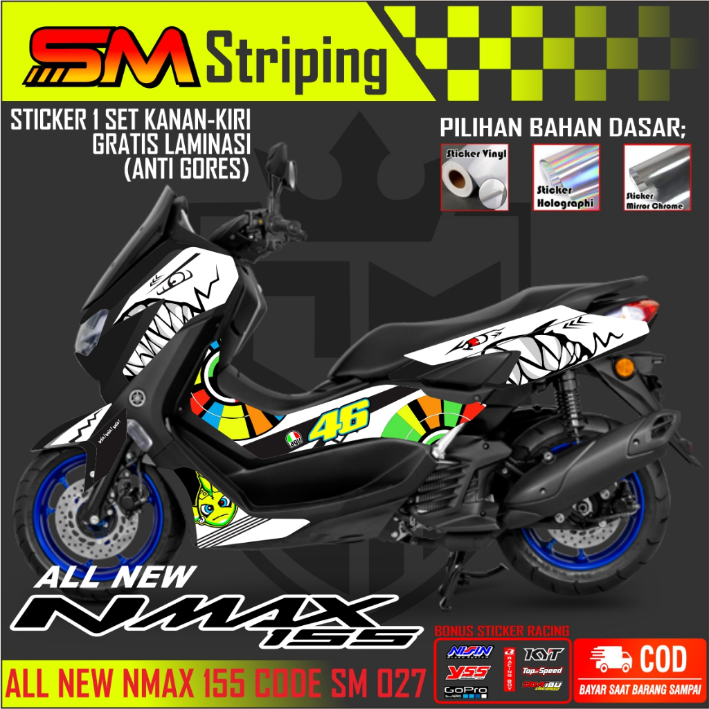 Striping Motor All New NMAX 2020-2024 Striping NMAX NEW Sticker Variasi STIKER LIS MOTOR NMAX SM 027